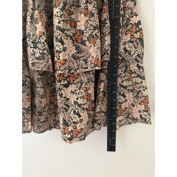 American Eagle Women's S Dress Floral Print V-neck Tiered Hem Dress Cottage - Picture 9 of 9